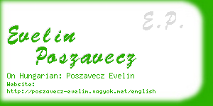 evelin poszavecz business card